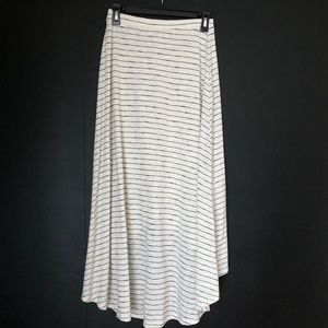 White / Black Striped Skirt